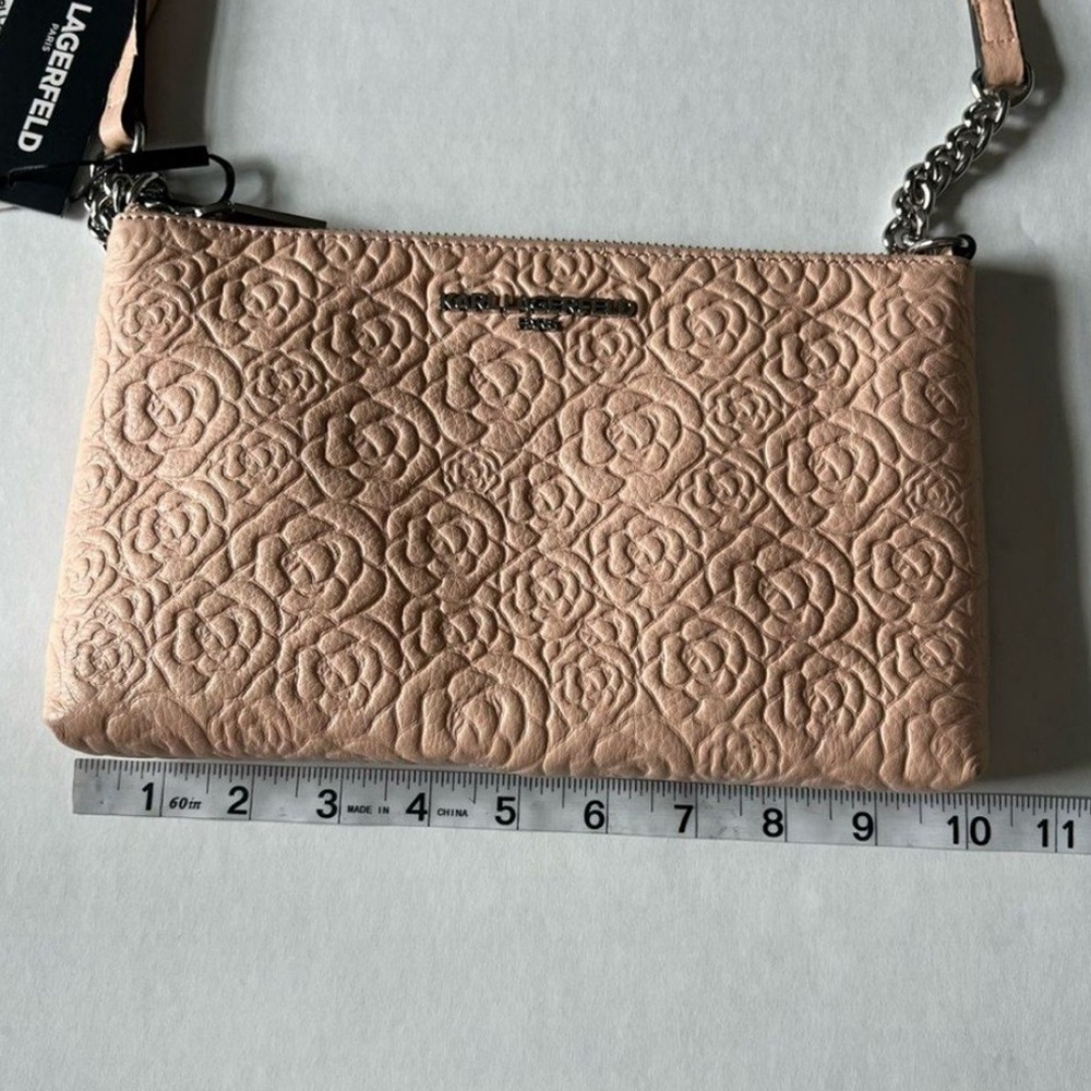 NWT Karl Lagerfeld Charlotte Floral Blush Pink Crossbody Bag